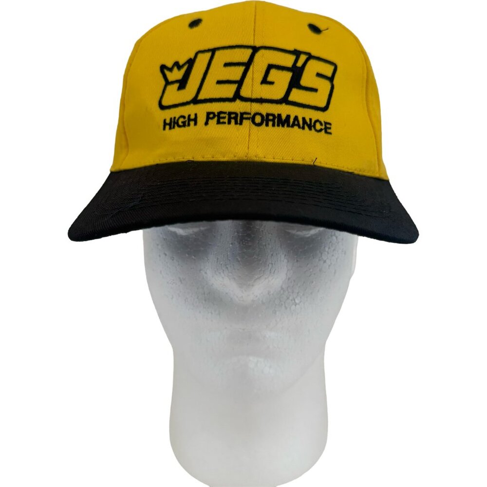 JEGS High Performance Snapback Hat Yellow Black One Size Fits All